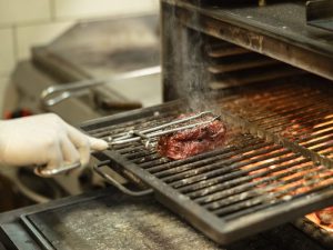 Filet Mignon being grilled at Crown Grill House in Dubrovnik