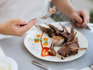 Grilled lamb chops served at Royal Crown Grill House in Dubrovnik
