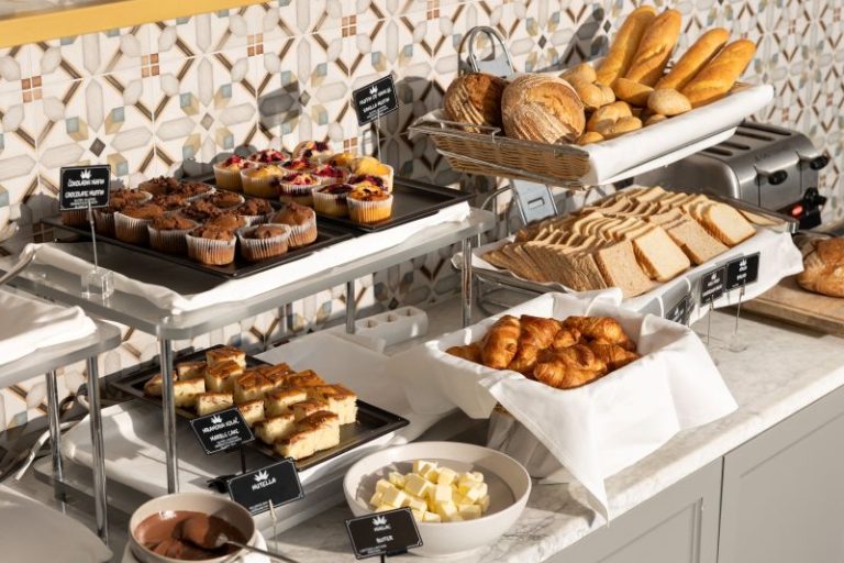 Selection of pastries, breads and breakfast specialties at Vista Restaurant in Dubrovnik